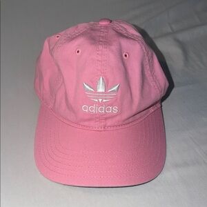 adidas Pink Trefoil Hat with White Logo